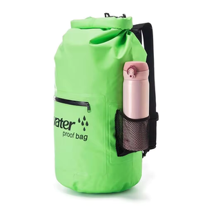 Orange Waterproof Dry Bag PVC <b>Roll</b> <b>Top</b> <b>Backpack</b> 10L 20L Outdoor Kayaking Swimming Hiking Pack - Product Image 2