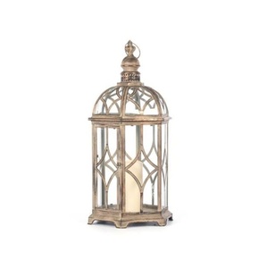 Lámparas de Metal de Cobre de Lujo con Paneles de Vidrio – Lámparas Decorativas Modernas para Velas, Ideales para Decoración del Hogar y Bodas - Product Image 1