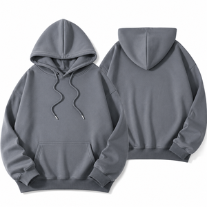 <b>Men's</b> Regular Fit Hooded Fleece Sweatshirt Solid <b>Burgundy</b> Knitted Digital Printing Casual Autumn Front Pocket Drawstring Closure - Product Image 6