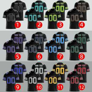 Maillot de sport streetwear personnalisé, sublimé et brodé, coupe ample, style rugby, maillot de football américain personnalisable - Product Image 4