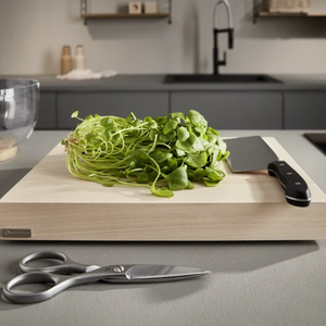 Cuchillos profesionales chinos tipo cleaver de acero inoxidable con hoja ancha rectangular afilada y mango negro con triple remache para verduras - Product Image 6