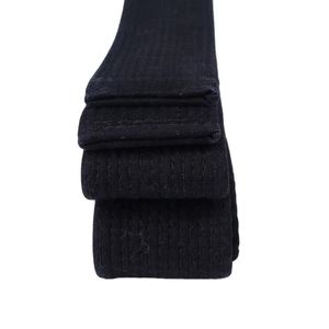 Ceinture noire professionnelle d'arts martiaux avec écusson de grade blanc en coton, pour Karaté, Taekwondo, Ceinture de Maître, BJJ, et équipement avec barre rouge - Product Image 3