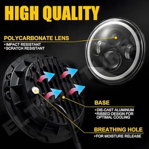 Ampoule de phare avant ELTRON TURBO LED blanche et jaune, lampe Angel Eye compatible avec tous les modèles Bullet & Thar, faisceau haut/bas - Product Image 5