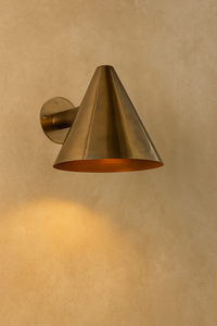 Calvin Handicraft Polished Minimalistic Antique Italian Brass Mid Century Modern <b>Sconce</b> Wall <b>Light</b> Fixture for Wedding - Product Image 4