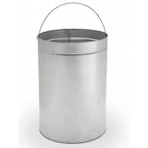 Poubelle ronde galvanisée de qualité supérieure, faite à la main, pour la maison, en métal, lot de 2 - Product Image 3