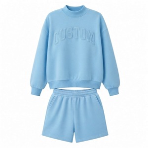 Sudadera Casual con Cuello Alto para Mujer, con Letra Bordada Personalizada en la Parte Delantera, Poliéster/Algodón, Hombros Caídos, Primavera/Otoño - Product Image 1