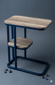 High Quality ODM Movable Modern Lumetal Powder Coated Metal Wood Coffee <b>Table</b> for Home Living Room - Product Image 3