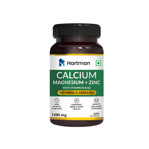 Comprimés végétaux Calcium Magnésium Zinc D3 K2, 60 unités, produit nutritionnel en vrac - Product Image 1