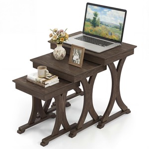 Mesa Auxiliar Rústica Azul Marino de Madera de Acacia con Puertas de Vidrio, Florero Hecho a Mano por Aqudus Saleem, Venta al por Mayor en India - Product Image 6