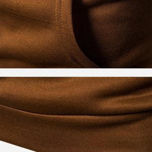 Sudadera con Capucha Personalizada para Hombre, Diseño con Cremallera de Color Sólido, Corte Ajustado, Informal, de Forro Polar, para Otoño, Manga Larga, de Algodón Tejido - Product Image 5