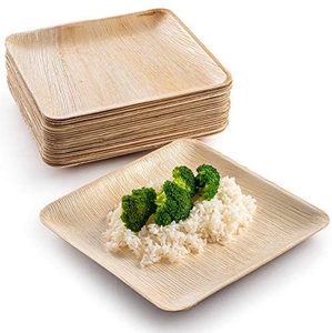 Hot Selling Stylish Eco Party <b>Plates</b> 10 Inches Palm Leaf Square <b>Plates</b> for Desserts Cakes & <b>Snacks</b> Tableware for Conscious Party - Product Image 1