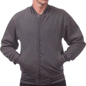 Chaqueta Varsity de Satén de Alta Calidad para Hombre, Chaqueta de Lana y Satén a la Moda con Decoraciones de Botones, Todas las Tallas, Invierno - Product Image 3