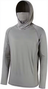 Sudadera con Capucha de Manga Larga para Hombre, Protección Solar UPF 50, Color Sólido, Anti-UV, para Pesca - Product Image 6