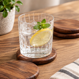 Juego de posavasos de madera redondo estándar de latón AK de 5 posavasos atractivos a precio mayorista para decoración de mesa/artículo de utensilios de cocina - Product Image 3