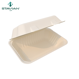 Plant-Based Fibers Customizable Quantity 9x6" Eco-Friendly Clamshell 100% Biodegradable High Quality Disposable <b>Dinnerware</b> - Product Image 6