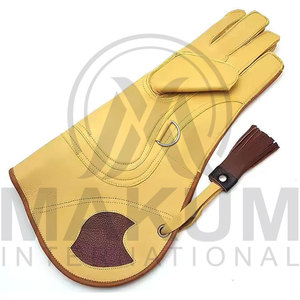 Gants de fauconnerie en cuir souple, respirants et confortables, pour la chasse au faucon. - Product Image 5