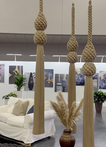 Natural Wall Hanging Large Woven Cotton Rope Wall <b>Art</b> for Living Room Bedroom Home Interior Decor Rustic Chic - Product Image 2