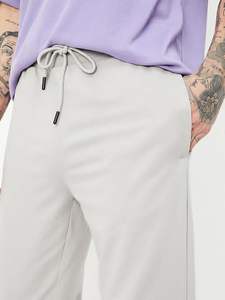 Pantalones Deportivos de Mezcla de Algodón para Hombre, Pantalones Casuales de Corte Ajustado con Puños Elásticos, Transpirables, Estilo Urbano - Product Image 3