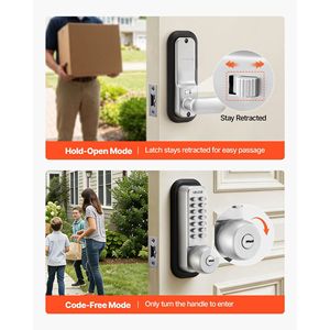 Serratura Meccanica con Tastierino Numerico a Pulsante Singolo 2.0, Combinazione Senza Chiave, Codice 4-7 Cifre, per Porte, Serrature Intelligenti - Product Image 5