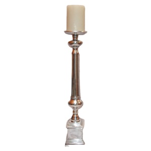 Bougie d'église moderne, pilier, porte-bâton, support de lampe en T décoratif, support de bougie de luxe en métal fantaisie, bougeoir en aluminium - Product Image 1