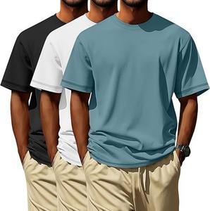 T-shirt surdimensionné pour homme, coupe décontractée, coton, col rond, épaules tombantes, style streetwear décontracté - Product Image 5