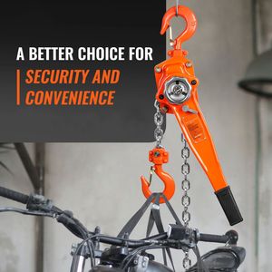 "Weston 1 1/2 Ton 3300 Lbs Capacity Carbon Steel Manual Lever Chain <b>Hoist</b> 20 FT with Double Pawl Bra and 6 m Lifting Height" - Product Image 2