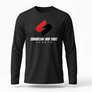 Camiseta de manga larga para hombre, camiseta con estampado personalizado en el pecho, camiseta básica informal de algodón - Product Image 1