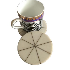 Set 4 Eco-Friendly Tea <b>Table</b> <b>Coasters</b> Reusable Antique Brass Line Resin Absorbent Home Cork <b>Coaster</b> Kitchen Bar Hotel Use - Product Image 1