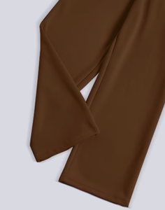 Ensemble de survêtement sportif marron à capuche pour femme avec bande latérale taille haute et poches, longueur genou, coupe régulière, en tricot Spandex/Coton - Product Image 5