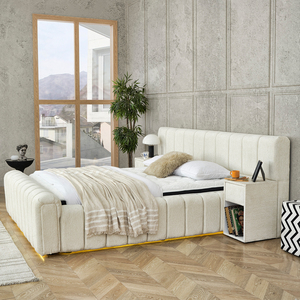Modern Upholstered <b>Storage</b> <b>Bed</b> Base <b>with</b> Headboard and Pocket Spring Mattress Luxury Bedroom Furniture Turkey - Product Image 5