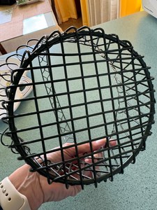 Green <b>Wire</b> Egg <b>Basket</b>: Farmhouse Rustic Decor, Vintage <b>Storage</b> - Product Image 5