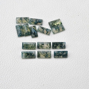 Agate mousse naturelle certifiée Baguette taillée 5x10mm à facettes pierres précieuses en vrac prix d'usine de gros acheter directement du fabricant - Product Image 2