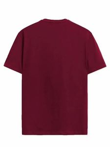 เสื้อยืดผู้ชายผ้าคอตตอนเจอร์ซีย์ 180 กรัม สำหรับฤดูร้อน ทรงหลวม สไตล์ลำลอง ปักลาย 3 มิติ รับปักโลโก้ ปักลาย 3 มิติ แบบ OEM สีพื้น - Product Image 2