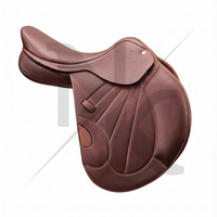 Selle d'Équitation Anglaise Polyvalente de Haute Qualité en Cuir Véritable Confortable Durable avec Gilet Réglable Personnalisé pour Courses Hippiques Anglaises