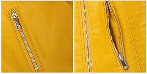 Veste en cuir véritable de haute qualité pour femmes, pour motards, filles, en cuir de vache pakistanais, vestes en cuir véritable pour femmes - Product Image 4