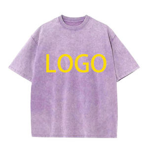 Custom Printed logo Heavy Weight Vintage Wash Washed <b>Tshirt</b> - Product Image 2