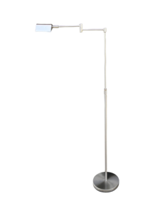 Minimalist Metal LED Floor Lamp Adjustable Height Rectangular Shade Cold White 3000K Office <b>Standing</b> Light - Product Image 4