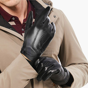 Soft Leather Full Finger Winter Outdoor Keeping <b>Warm</b> Breathable Customizable Leather <b>Gloves</b> with Your Own Design - Product Image 5
