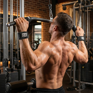 Sangles de levage unies en coton mélangé professionnel pour la musculation, le soutien des poignets, l'entraînement en salle de sport et le fitness - Product Image 4