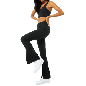 New Solid Active Wear High Quality Seamless Breathable Yoga Fitness 2-Piece Workout Sets Women Sportswear Elastic Waist - Product Image 2