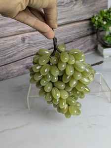 Uvas de Mármol Verde Ónix Hechas a Mano, Racimo Decorativo de Piedra, 100 Cuentas, Decoración de Lujo para Cocina y Mesa del Hogar - Product Image 2