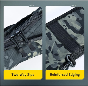 Custom Camouflage Fishing Rod <b>Bag</b> Waterproof 600D Oxford Pole Carry Case Multi Compartment Shoulder Handbag OEM Wholesale - Product Image 4