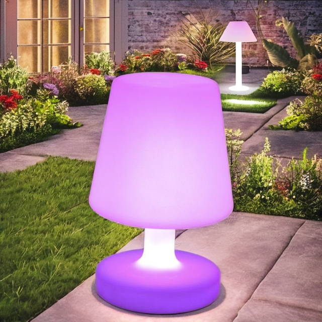 Hot Sale Unibody IP65 LED Moon Light Table Lamp Solar Rechargeable with Battery Power Supply Waterproof for Garden Use