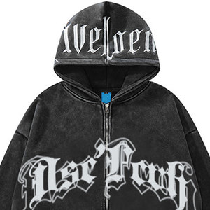 2026 Sweat à capuche pour femme, couleur unie, style streetwear hiver, haute qualité, manches longues, en polaire, Y2K, logo frontal, faible MOQ - Product Image 3