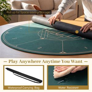 Tappetino da Poker Portatile di Qualità Professionale da 47 Pollici Verde con Base in Gomma Antiscivolo, Design Pieghevole e Borsa per il Trasporto - Accessori per Giochi - Product Image 3