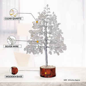 En gros Naturel Clair Quartz Gemme Arbre M-SEAL Base En Bois pour Amour Décor À La Maison Pierre Semi-Précieuse Artisanat pour Feng Shui Reiki - Product Image 3