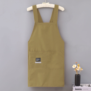 Unisex Cotton Work <b>Apron</b> With Leather Pockets Dust Proof <b>Kitchen</b> Workshop Professional Workwear <b>kitchen</b> <b>apron</b> multipurpose <b>apron</b> - Product Image 1