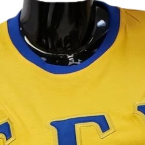 Camiseta de la Hermandad Sigma Gamma Rho, Negra, para Mujer, Manga Corta, Cuello Redondo, con Gráfico de Letras Griegas, Informal, Personalizada - Product Image 5