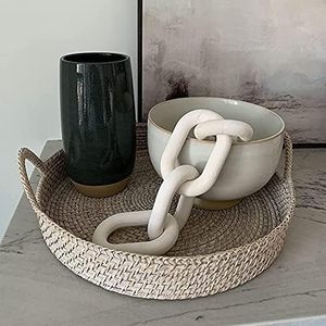 Sculpture murale décorative en maillons de chaîne en résine acrylique sur mesure pour intérieur, à suspendre, pour salon, escalier, bureau. - Product Image 4