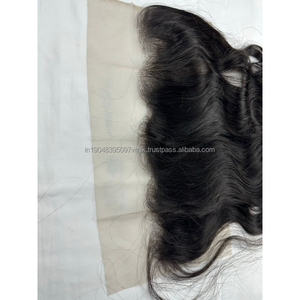 Meilleure qualité de cheveux non transformés Remy Frontal naturel indien ondulé Deep Wave Texture droite lâche directement fabriqué en Inde - Product Image 3